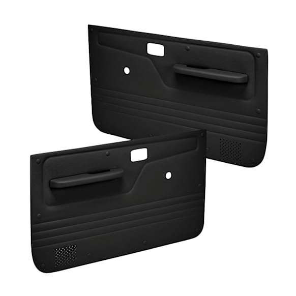 12-50N-BLK Front, Driver and Passenger Side Door Trim Panel - Black No Power