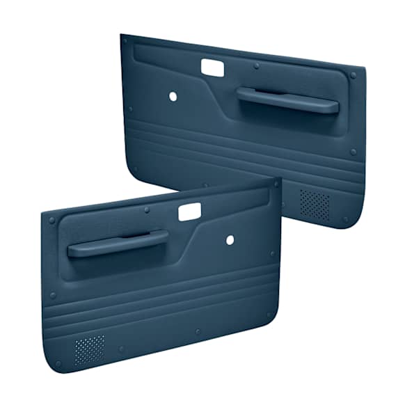 12-50N-LBL Front, Driver and Passenger Side Door Trim Panel - Blue No Power