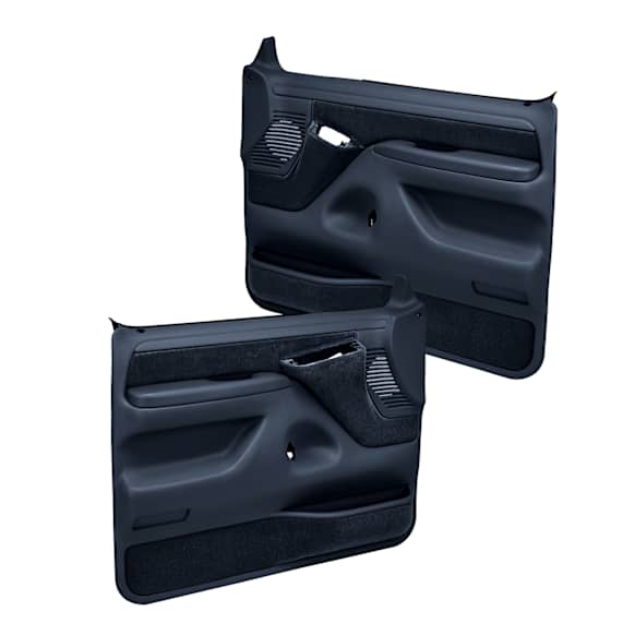 12-94F-DBL Front, Driver and Passenger Side Door Trim Panel - Blue 4 Door Full Power