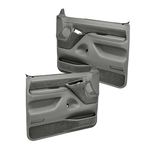 12-94F-LGR Front, Driver and Passenger Side Door Trim Panel - Light Gray 4 Door Full Power