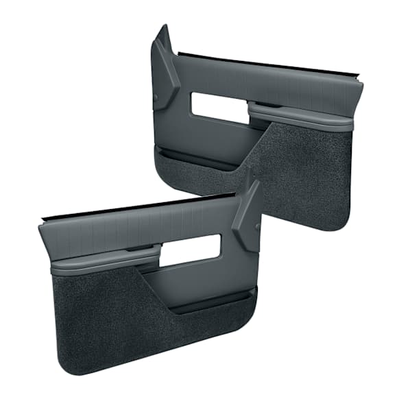 18-27F-SGR Front, Driver and Passenger Side Door Trim Panel - Slate Gray Full Power