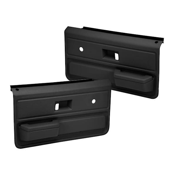 18-33-BLK Front, Driver and Passenger Side Door Trim Panel - Black No Power