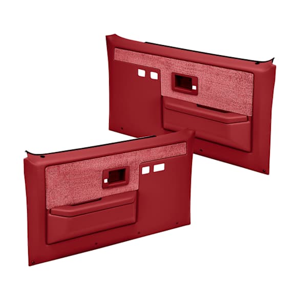 18-35F-RD Front, Driver and Passenger Side Door Trim Panel - Red
