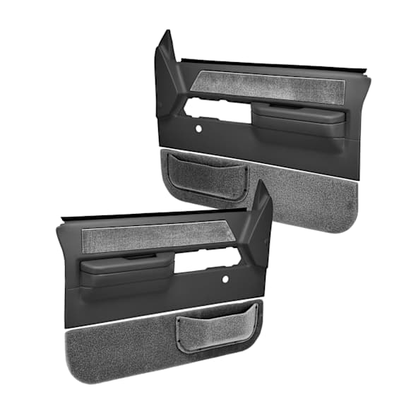 18-36CTN-DGR Front, Driver and Passenger Side Door Trim Panel - Dark Gray No Power