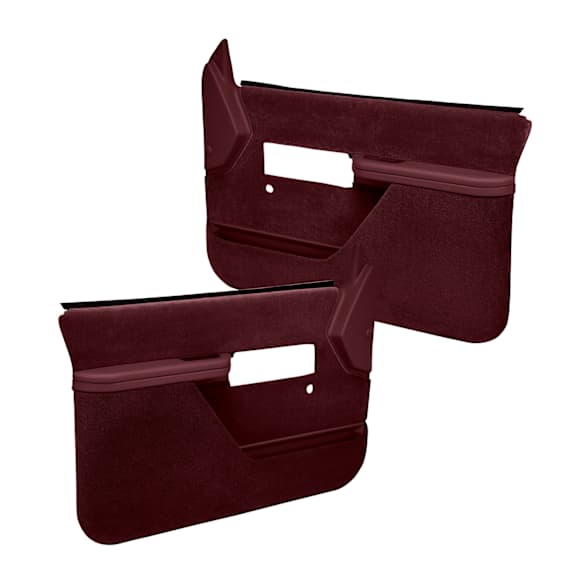 18-37N-MR Front, Driver and Passenger Side Door Trim Panel - Maroon No Power