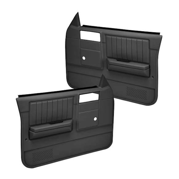 18-45N-DGR Front, Driver and Passenger Side Door Trim Panel - Dark Gray No Power