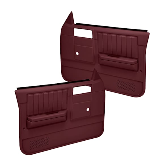 1984 GMC S15 - Maroon, No Power, Front, Driver and Passenger Side, Door Trim Panel