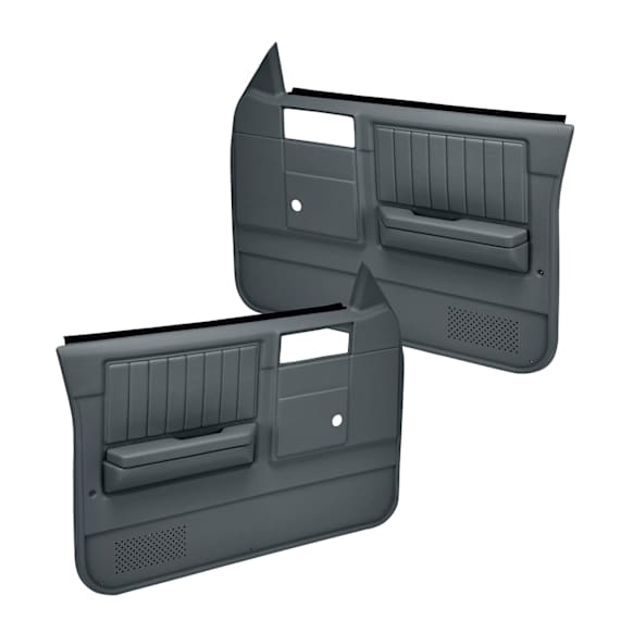 18-45N-SGR Front, Driver and Passenger Side Door Trim Panel - Slate Gray No Power