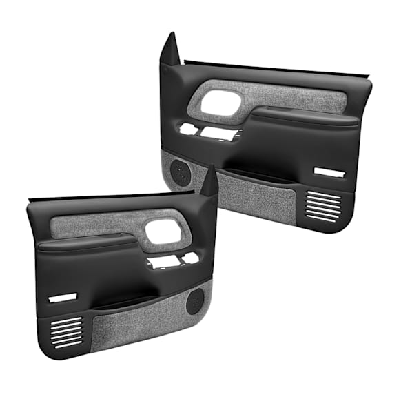 18-59F-DGR Front, Driver and Passenger Side Door Trim Panel - Dark Gray Full Power