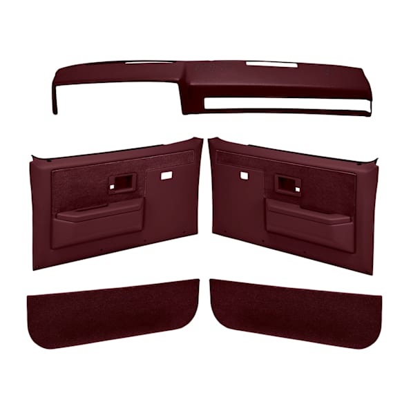 18-601CW-MR Interior Restoration Kit - Maroon,  Dash Cap, Door Panel, Kick Panel, Direct Fit, Kit