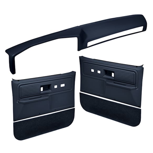 18-602C34F-DBL Interior Restoration Kit - Dark Blue,  Dash Cap, Door Panel, Kick Panel, Direct Fit, Kit