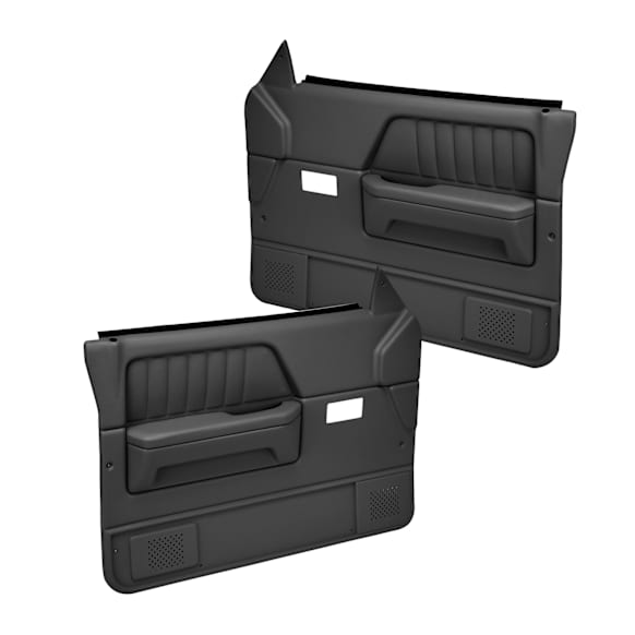 22-55F-DGR Front, Driver and Passenger Side Door Trim Panel - Dark Gray Full Power
