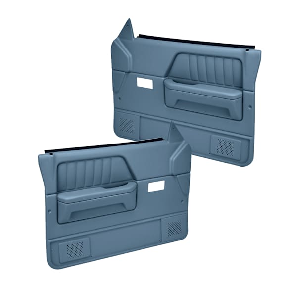 22-55F-LBL Front, Driver and Passenger Side Door Trim Panel - Blue Full Power