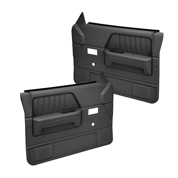 22-55N-DGR Front, Driver and Passenger Side Door Trim Panel - Dark Gray No Power