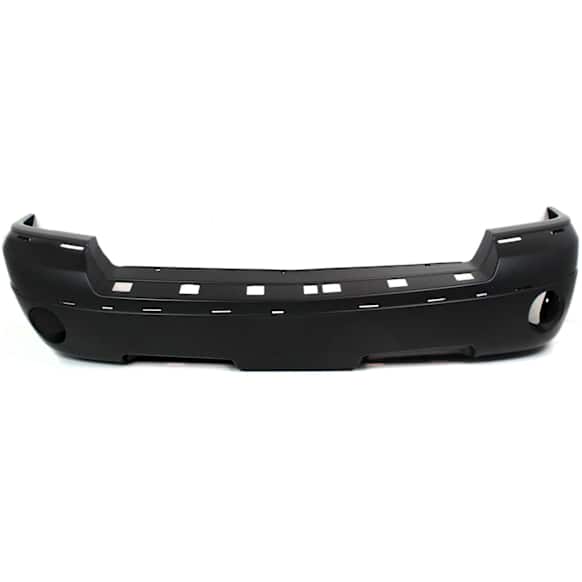 Front Primed Bumper Cover, With Molding Holes, With Fog Light Holes, Without Parking Aid Sensor Holes