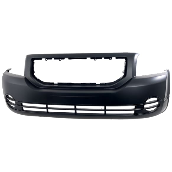 2007-2012 Dodge Caliber - Front Primed Bumper Cover, Without Parking Aid Sensor Holes, Without Fog Light Holes