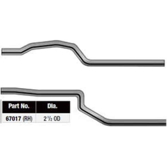 1995 GMC K3500 - Tail Pipe, 2-Door, Standard Cab Pickup, 4WD, , Right Hand, Natural, Aluminized Steel