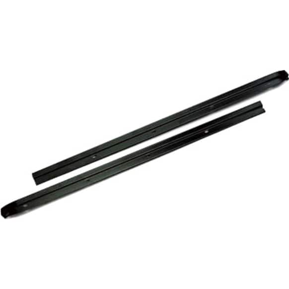 51209-01 Windshield Channel Header - Black, Steel, Direct Fit, Set of 2