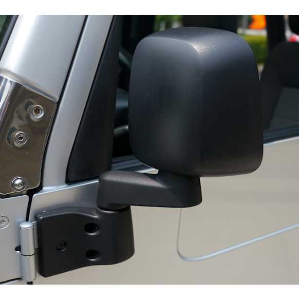 51261-01 Driver and Passenger Side Highrock 4x4 Series Mirror, Manual Adjust, Non-Heated, Manual Folding, Black, No Signal Light, No Memory, No Puddle Light, No Auto-Dim