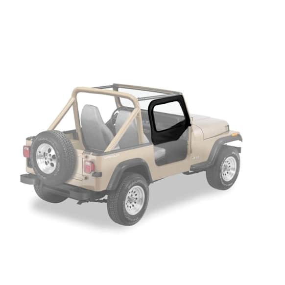1990 Jeep Wrangler - Half Door - Black Denim, Dual-layer poly-cotton vinyl, Direct Fit, Set of 2
