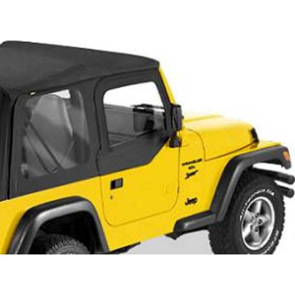 51790-35 Half Door - Black diamond, Dual-layer poly-cotton vinyl, Direct Fit, Set of 2