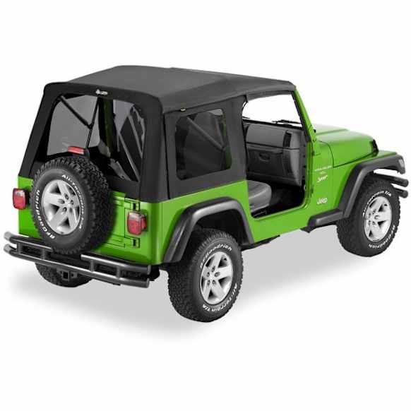 54709-15 Supertop Soft Top - With Frame (Frame Included) Black Denim