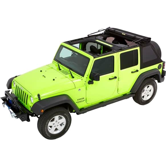 54923-17 Trektop Glide FastBack  Soft Top - With Frame (Frame Included) Black twill
