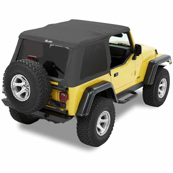 56820-15 Trektop Fastback Soft Top - With Frame (Frame Included) Black Denim