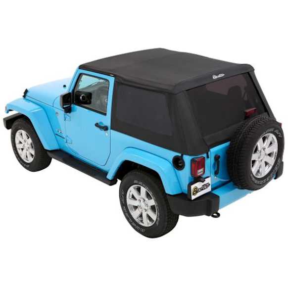 56852-17 Trektop Fastback Soft Top - With Frame (Frame Included) Black twill