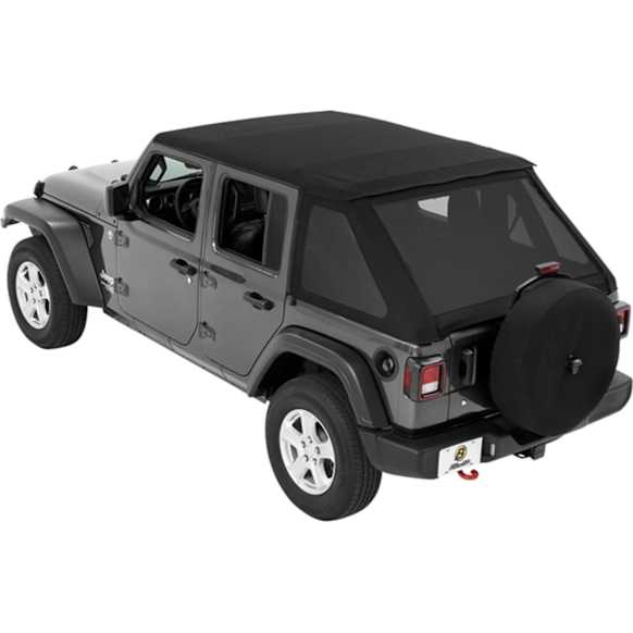 56862-17 Trektop Fastback Soft Top - With Frame (Frame Included) Black