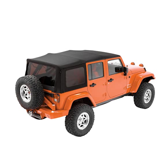 2010 Jeep Wrangler - Replace-A-Top, Soft Top, Black diamond, Without Frame (Requires Factory Frame), No Door Skins Included; For OEX Soft Top Hardware, OEM 3-layer twill