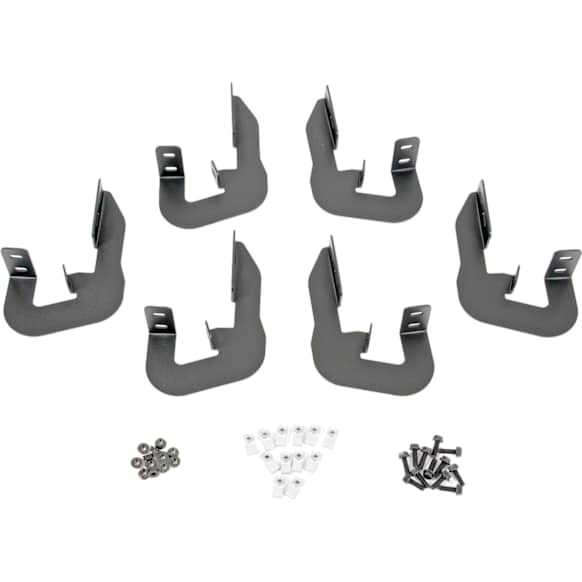 DZ16325 Running Board Mounting Kit - Powdercoated Textured Black, Steel, Direct Fit, Kit