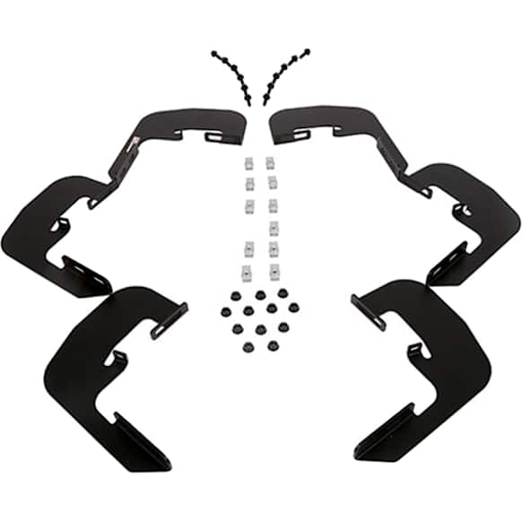 DZ16317 Running Board Mounting Kit - Powdercoated Textured Black, Steel, Direct Fit, Kit