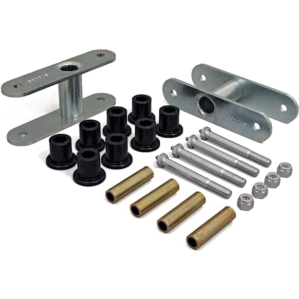 KJ61008BK Leaf Spring Shackles and Hangers - Direct Fit, 2-spring set