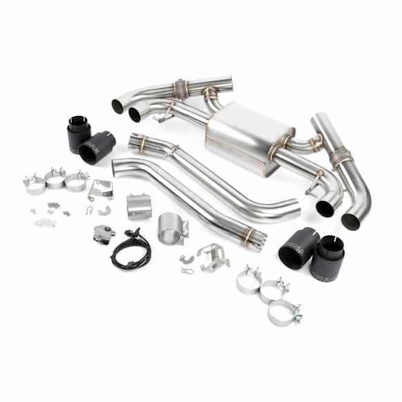 D660-0098-BLK Axle-Back Exhaust System, 3.0L, 6Cyl, Made of Stainless Steel, Performance Series