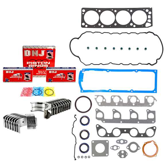 1998 Ford Ranger - Engine Rebuild Kit, 4 Cyl 2.5L, Re-Ring Kit Includes Full Gasket Set; Piston Rings Set; & Engine Bearings Set
