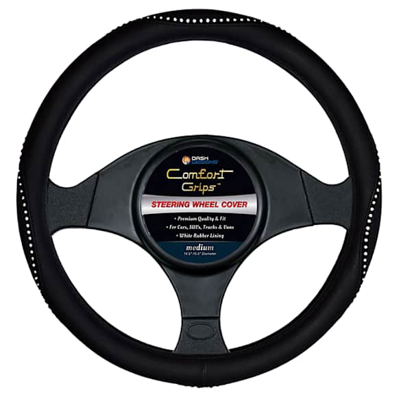 3342BK Conform Grip Gem Grip Steering Wheel Cover - Black, Vinyl, Universal 14.5-15.5 in., Slip-On, Sold individually