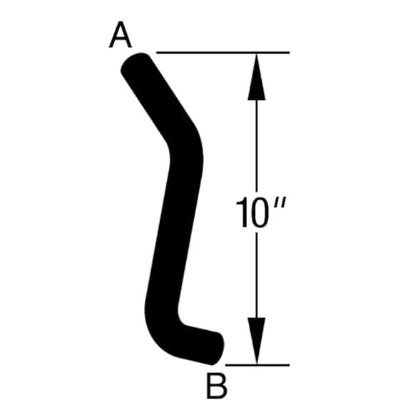 88462 Dayco Small I.D. Molded Series Heater Hose - Black, EPDM Rubber, Single I.D. hose, Direct Fit, Sold individually