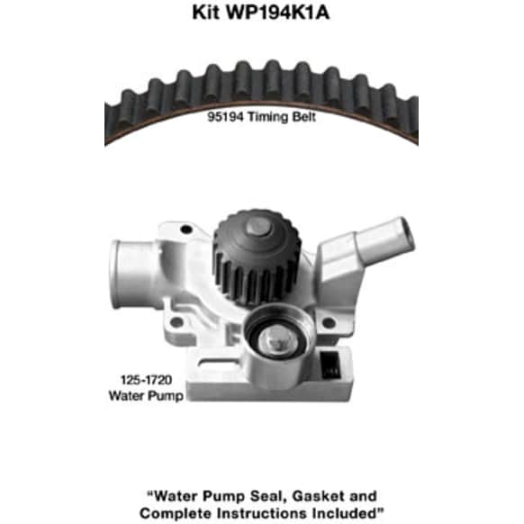 WP194K1A Timing Belt Kit, 1.9L, 4Cyl Water Pump Included