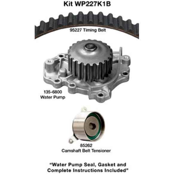 WP227K1B Timing Belt Kit, 1.6L, 4Cyl Water Pump Included