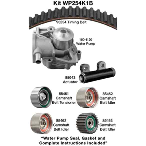 WP254K1B Timing Belt Kit, Water Pump Included