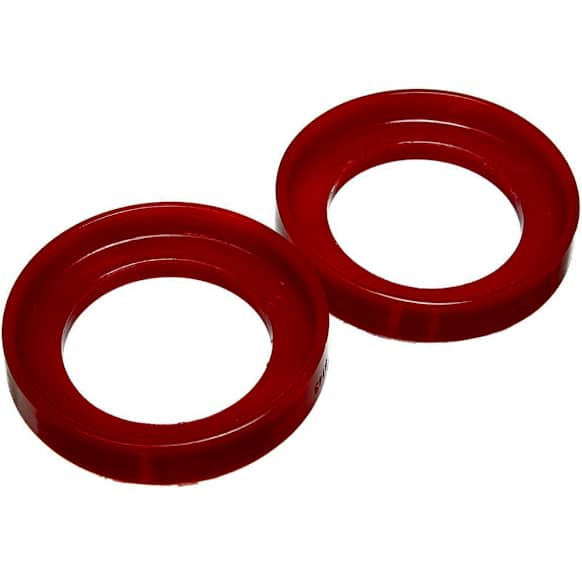 16.6103R Coil Spring Insulator - Red, Polyurethane, Direct Fit, Set of 2