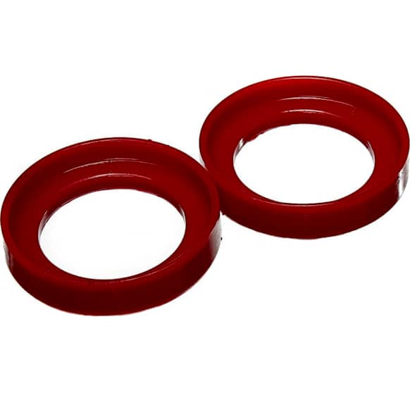 16.6104R Coil Spring Insulator - Red, Polyurethane, Direct Fit, Set of 2
