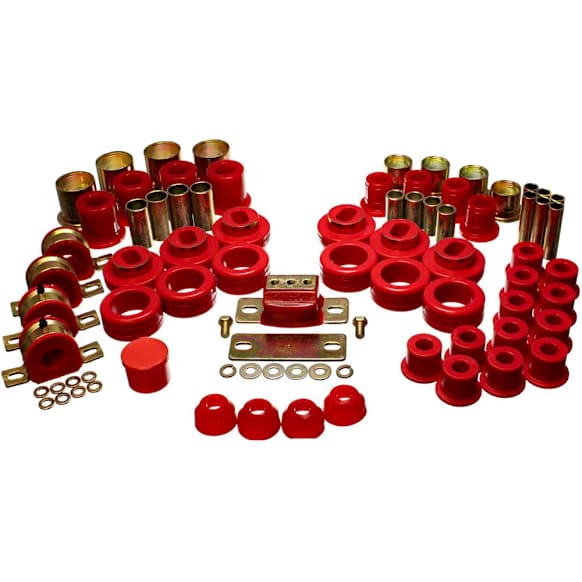 3.18108R Master Bushing Kit - Red, Polyurethane, Direct Fit, Kit