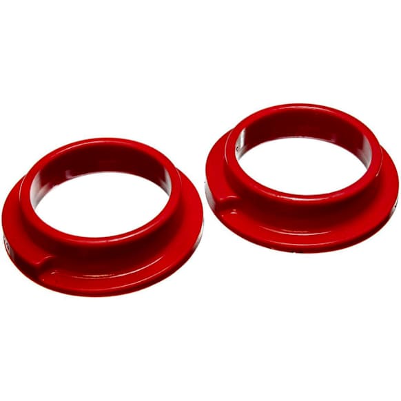 4.6105R Coil Spring Insulator - Red, Polyurethane, Direct Fit, Set of 2