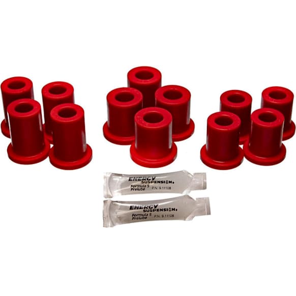 5.2103R Leaf Spring Bushing - Red, Polyurethane, Direct Fit, 2-spring-and-shackle set