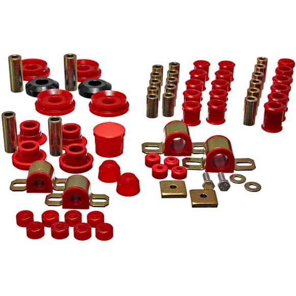 7.18107R Master Bushing Kit - Red, Polyurethane, Direct Fit, Kit