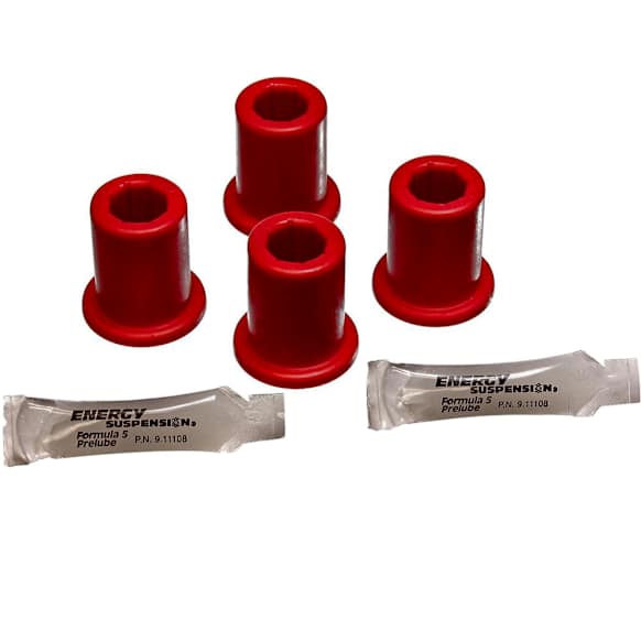 Shackle Bushing - Red, Polyurethane, Direct Fit