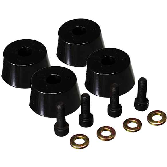 8.9103G Front Bump Stop - Black, Polyurethane, Direct Fit, Set of 4