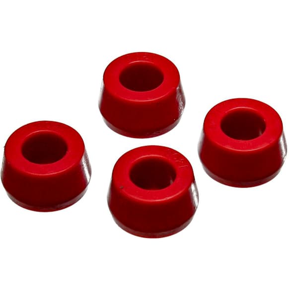 9.8142R Shock Bushing - Red, Polyurethane, 2-Piece, Universal, Set of 2